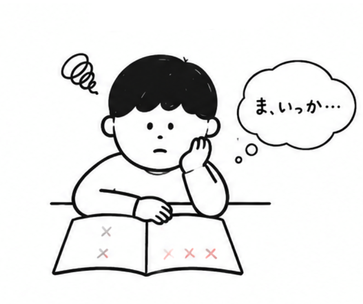 間違えた原因を考えていない