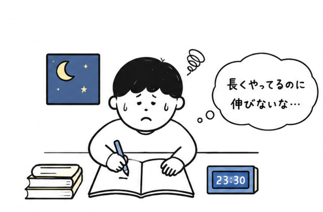 勉強時間だけ増えている