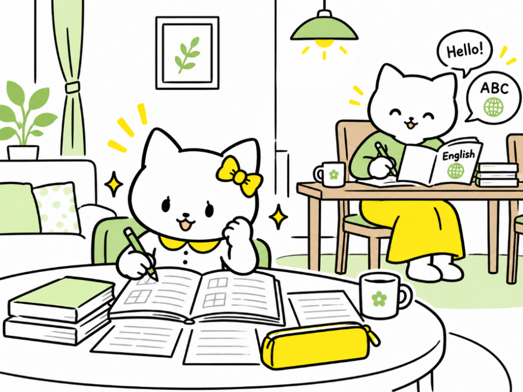 親も一緒に勉強していますか？アフター